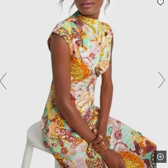 La Double J Rita Dress Multi Holi Print Fluid Jersey DoubleJ Italy $895 M B15 - Picture 3 of 11